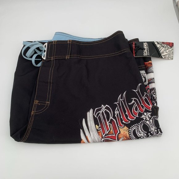 Vintage Billabong Black Rocker Edge Boardshorts 38 - Picture 6 of 6